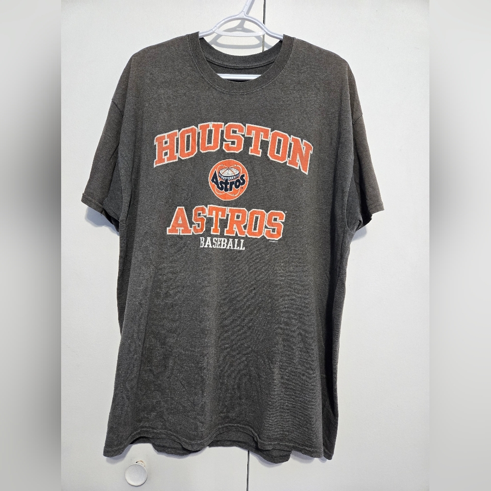 Houston Astros T Shirt XL Gray MLB Baseball Graphic Tee Unisex Fan Shirt